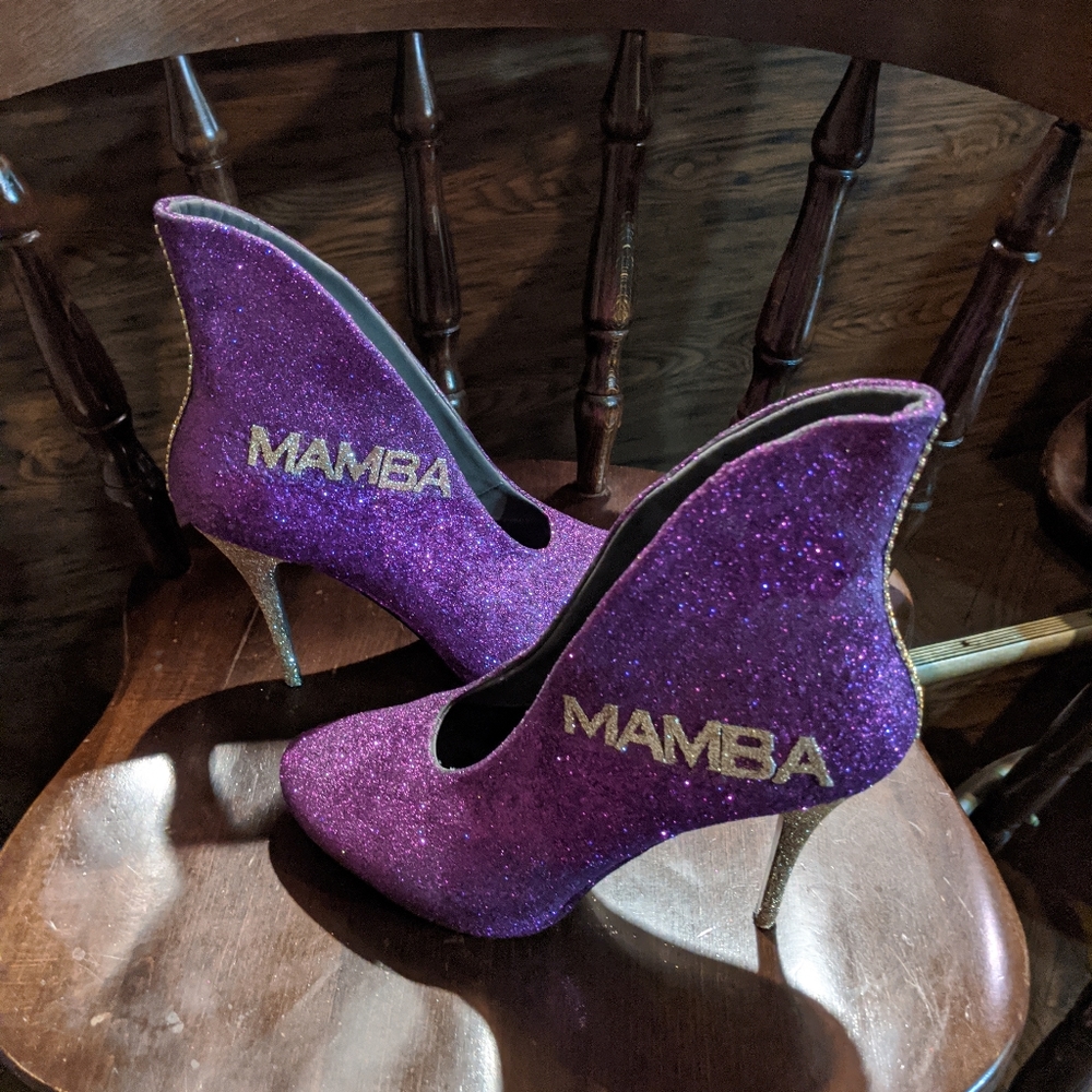 LA LAKERS.Kobe Bryant commemorative memorial heels.Super cute ankle boo